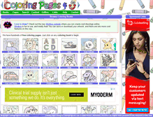 Tablet Screenshot of coloringpages4u.com